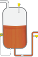 Level measurement and point level detection in the storage tank