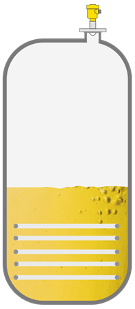 Level measurement in a thickener