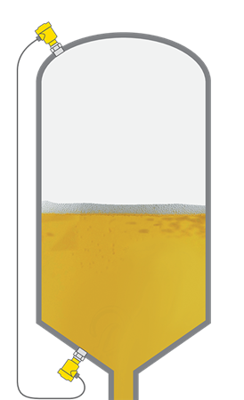 Medición de nivel en depósitos de cerveza