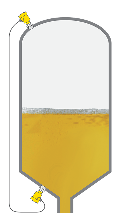 Misura di livello nel serbatoio della birra