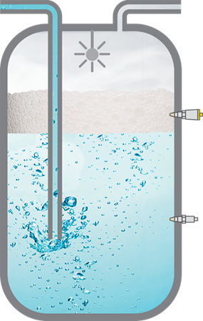 Food CO2 seaparator point level detection