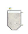 Pressure measurement and point level detection in the storage container