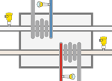 Pressure measurement during pasteurisation in the heat exchanger
