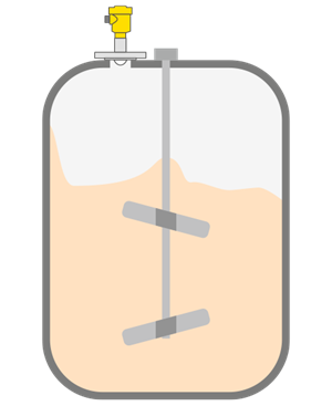 Medición de nivel en depósitos de mezcla para queso fundido