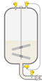 Level, pressure measurement and point level detection in the raw milk tank