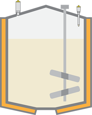 Level measurement and point level detection in the storage container