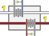 Pressure measurement during thermal sterilisation in the heat exchanger