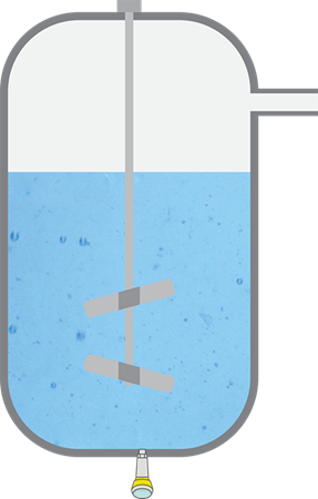 Mesure de niveau pour la régulation de pH