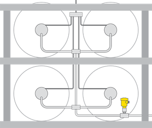 Storage tank with hydrogen gas