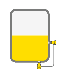 Messung von Dichte mittels elektronischem Differenzdruck