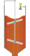 Level measurement in the alumina powder stirring tank