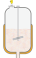 Level measurement in an aluminium powder suspension reactor