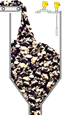 Level measurement and point level detection in ore storage silos 