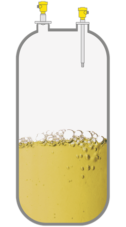 Level measurement and point level detection in storage tanks for additives