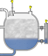 Medición de nivel y de presión en separadores de gas