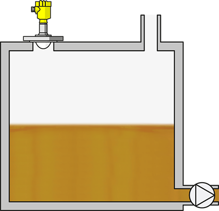 Hydraulic oil reservoir tank - level measurement - VEGA
