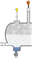 Level measurement in the flare knockout drum