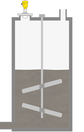 Level measurement in mud tanks