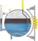 Level and pressure measurement in an oil separator