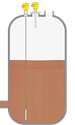 Level measurement and point level detection of liquid raw materials in storage tanks 
