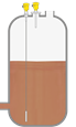 Level measurement and point level detection of liquid raw materials in storage tanks