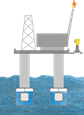 Wave height measurement for a drilling and production platform
