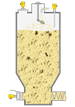 Level measurement and point level detection in the bleaching tower