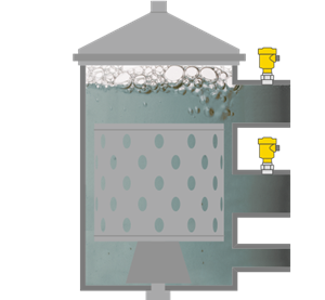 Pressure measurement in the pressure screen