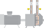 Pressure measurement on the refiner 