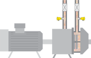 Pressure measurement on the refiner