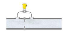 Flow measurement in the steam pipeline