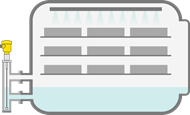 Level measurement in the autoclave