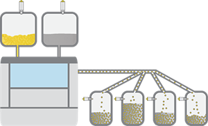 Level and point level measurement during the capsule filling process