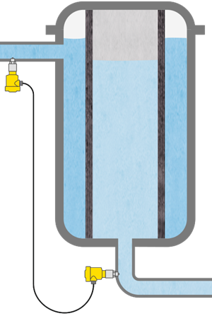 Differential pressure measurement for filter monitoring