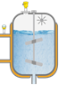 Level measurement in the mixing vessel