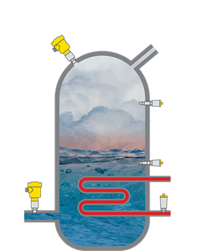 Mesure de pression et détection de niveau dans un séparateur de vapeur