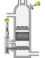 Medición de nivel y de presión en columnas de extracción de amina de alta presión 