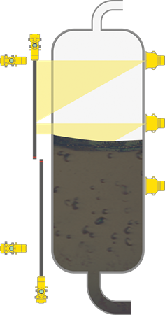 焦炭塔密度、物位、限位测量