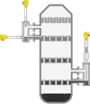 Level measurement and point level detection of column trays 