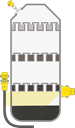 Level and pressure measurement in the distillation unit