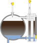 Level and interface measurement and point level detection in high temperature separators
