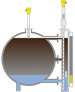 Medición de nivel y de interfase, y detección de nivel en separadores a altas temperaturas