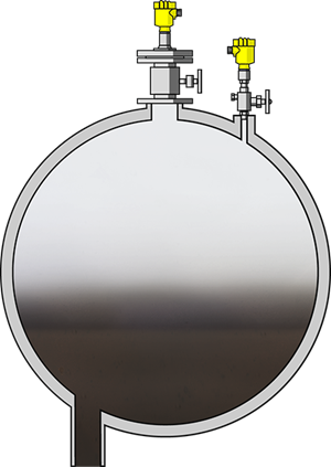 Misura di livello e monitoraggio della pressione in serbatoi per gas liquido