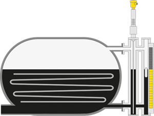 Level measurement in the preflash drum