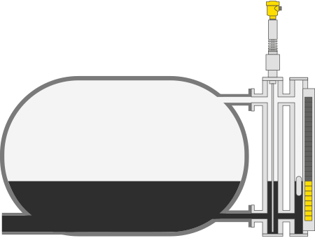 Level measurement in the reflux accumulator drum