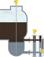 Mesure d'interface dans une colonne de fractionnement d'eaux acides (stripper)