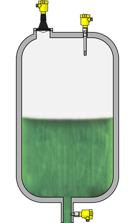 Process vessel level and pressure measurement and point level detection