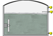 Point level and pressure measurement in energy production in slurry tanks