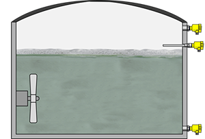 Point level and pressure measurement in energy production in slurry tanks