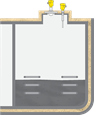 Level measurement and point level detection in the cargo tanks of a bitumen tanker